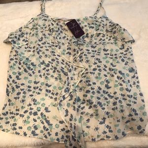 Floral spaghetti top